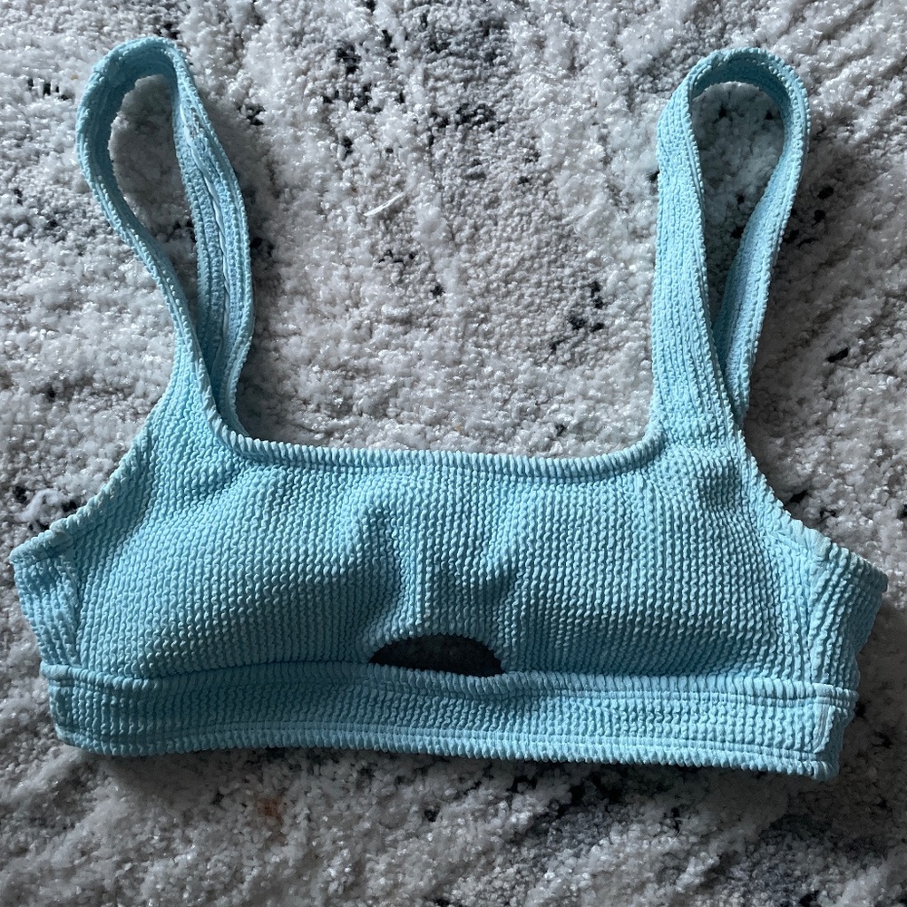 Blue bikini top